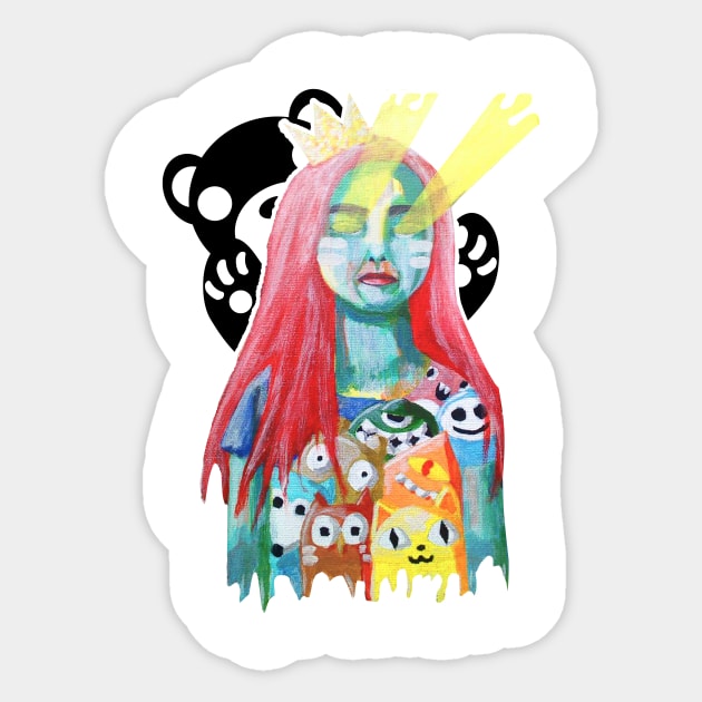 laser eyes linda painting Sticker by chachazart